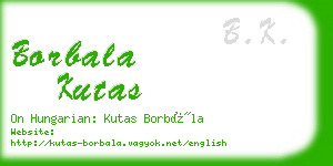 borbala kutas business card